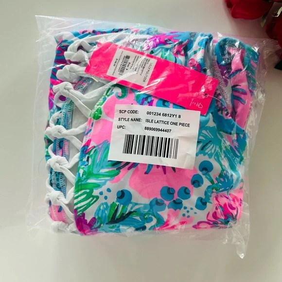 Lilly Pulitzer Isle Lattice One-Piece Swimsuit - Picture 8 of 9